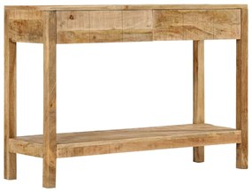 Konzolový stolík s 2 zásuvkami 110x35x75 cm mangovníkový masív 354982
