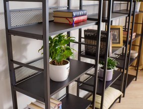 Regál Raw R6 187 cm černý mat