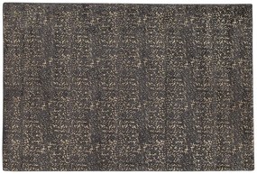 Viskózový koberec 160 x 230 cm sivá/zlatá ESEL Beliani