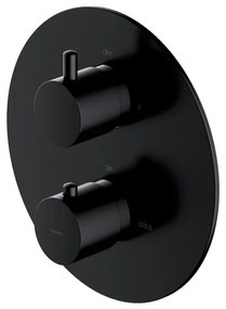 Omnires Y Y1236ROBL Podomietková termost. vaňová/sprchová batéria bez podomiet telesa, čierna - Omnires