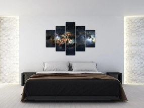 Obraz - Vesmír s hmlovinou (150x105 cm)