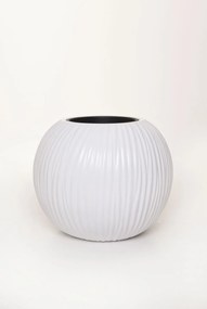 Dizajnový kvetináč VITRO, sklolaminát, priemer 50 cm, biely