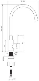 Deante Corio, 1-komorový granitový drez 670x440x175mm + flexibilná drezová batéria, čierna matná, DEA-ZRCPG113