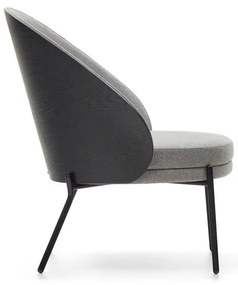 Čierno-sivé kreslo Eamy – Kave Home