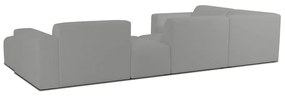 Sivá rohová pohovka z textílie buklé (do "U") Roxy – Scandic