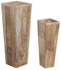 furniture-nabytek.cz - Kvetináč Hina 2 ks z mangového dreva