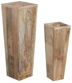 furniture-nabytek.cz - Kvetináč Hina 2 ks z mangového dreva
