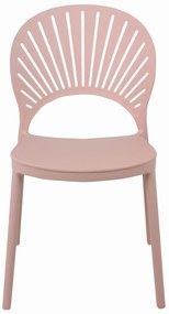 SOLEIL Púdrová ružová - MODERNÁ STOLIČKA DO KUCHYNE ZÁHRADY KAVIARNE (STOHOVATEĽNÁ)