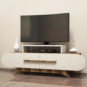 TV stolík/skrinka Dolphie (Orech + Krémová). Akcia -17%. Vlastná spoľahlivá doprava až k Vám domov. 1071869