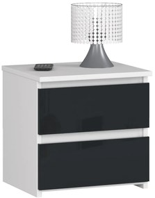 Nočný stolík Cleania CL2 (grafit lesk). Akcia -18%. Vlastná spoľahlivá doprava až k Vám domov. 1069508