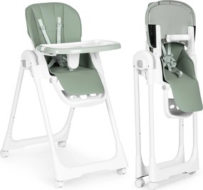 ECOTOYS HA-013 detské kresielko na kŕmenie, výškovo nastaviteľné, eko-koža, 5-bodové pásy