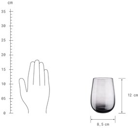 CALICO Pohár na vodu 590 ml - sivá