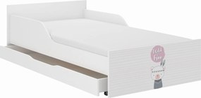 Wooden Toys Detská posteľ PUFI 160x80 MEDVEDÍK INDIÁN