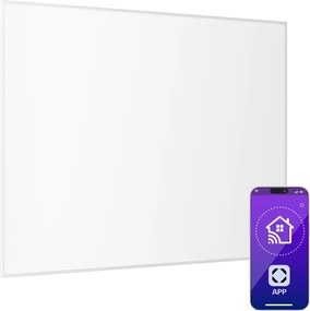 Klarstein Wonderwall 960 Smart, infračervený ohrievač, 80 x 120 cm, 960 W, týždenný časovač, IP24, biely