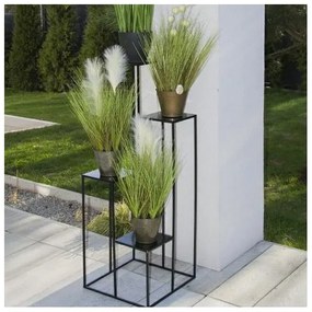 Stojan na kvety 110x40 cm čierna