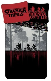Jerry Fabrics Bavlnené obliečky Stranger Things Upside Down, 140 x 200 cm, 70 x 90 cm