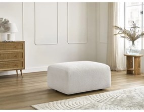 Biela podnožka z textílie bouclé Tina – Bobochic Paris