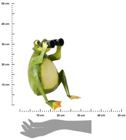 Záhradná kovová figúrka Fredo, 31x31 cm, zelená