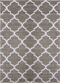 Berfin Dywany, Kusový koberec Lagos 1052 Beige (Brown, Bronz), 140x190, hnedá, chodba / predsieň