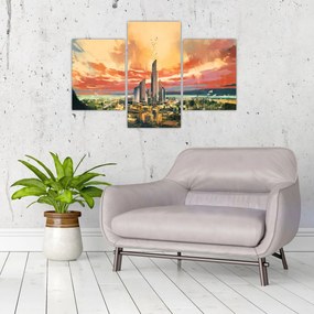 Obraz - Maľované mesto (90x60 cm)