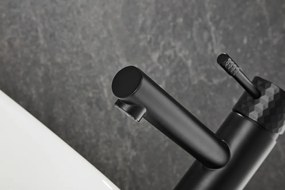Gamma Roy, vysoká umývadlová batéria h-301, čierna matná, GMA-BRYPUW-BK