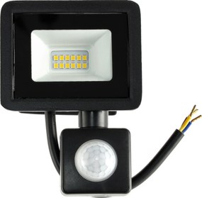BERGE LED reflektor 10W 900lm so senzorom pohybu, súmrakový reflektor IP65