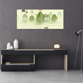 Obraz - Údolie zelených hôr (120x50 cm)