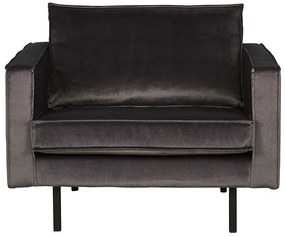 BePureHome Rodeo zamatové dizajnové kreslo - Antracitová