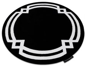 Okrúhly koberec HAMPTON Lux čierna Veľkosť: kruh 160 cm