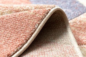 Koberec FEEL 5673/17931 HERRINGBONE béžová / terakota / fialová
