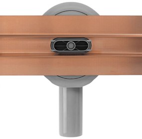 Rea Neox Pro Slim, sprchový odtokový žľab 100cm s otočným sifónom o 360stupňov, medená matná, REA-G4809