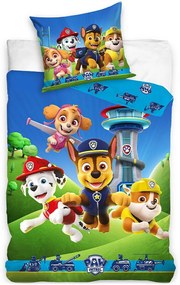 Mikroplyšové posteľné obliečky Tlapková patrola - motív Bežíme do akcie - 70 x 90 cm + 140 x 200 cm