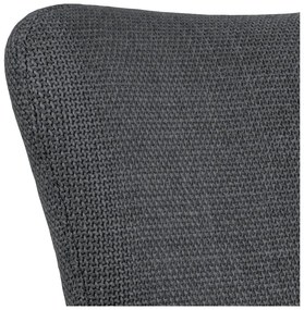 Tmavosivé čalúnené jedálenské kreslá v súprave s podrúčkami 2 ks Laura – Actona