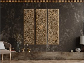 drevko Viacdielna mandala na stenu Unikát Rozmer obrazu: 133 x 132 cm, Farba dekorácie: Čierna