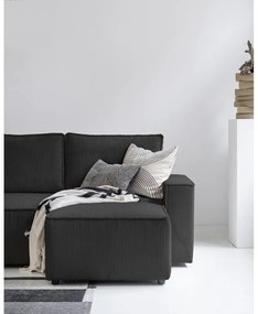 Antracitovosivá menčestrová rozkladacia rohová pohovka (variabilná) Brave Dave – Miuform