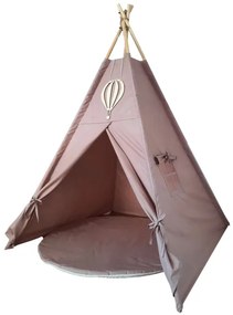Detský stan Tipi Boho kávový / ružový