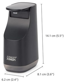 Čierny plastový dávkovač mydla 350 ml Slim – Joseph Joseph