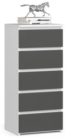 Komoda CL5 biela / sivá