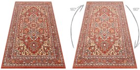 Koberec LEGEND 468 10 GB300 OSTA - Ornament / rám, exkluzívny červený / béžový