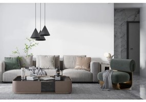 Závesné svietidlo Soho, 3x čierne kovové tienidlo, (fi 25cm), o
