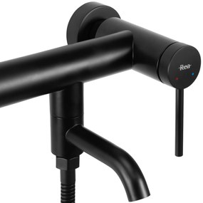 Rea Clif, vaňová batéria s ručnou sprchovou súpravou, čierna matná, REA-B4240