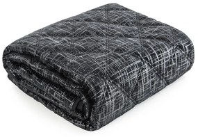 Dekorstudio Zamatový prehoz na posteľ BLINK 6 v čiernej farbe Rozmer prehozu (šírka x dĺžka): 170x210cm