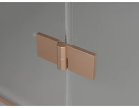 Mexen Lunar Duo, výklopný sprchový kút 120 x 85 cm, 8mm číre sklo, profil medená matná, 834-120L-085P-65-00