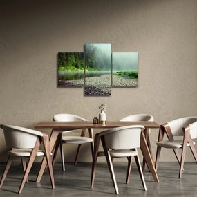 Obraz - Rieka pri lese (90x60 cm)