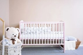 NEW BABY Detská postieľka New Baby ELSA Zebra bielo-ružová