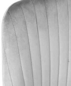 Stolička LOUIS zamatová sivá ALL 925485