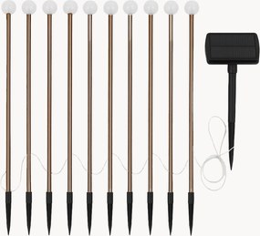 Stmievateľné solárne stĺpové LED lampy Lolly, 10 ks
