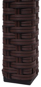 Záhradný stôl HWC-G19, polyratan,120x75cm - hnedá