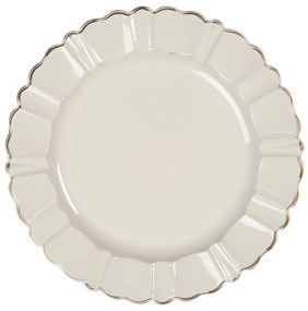 Krémový melanínové tanier / podnos s patinou - Ø 33 cm