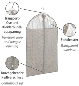 Béžový obal na obleky Wenko Business, 100 x 60 cm